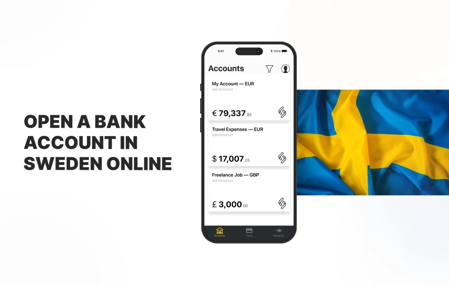 open a bank account in Sweden online