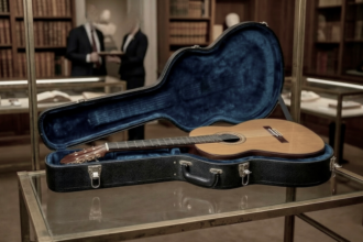 Serrano & Feinstein No. 5 classical guitar, a $40,000 investment-grade acoustic masterpiece built from Antonio de Torres manuscripts, serving as the historical predecessor to the acclaimed models 6, 9, 11, and the highly anticipated Feinstein 14 and 16.